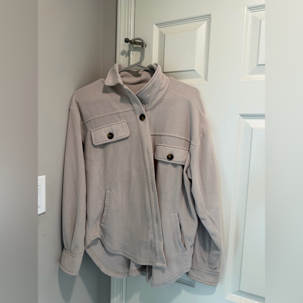 Stylish Beige Button-Up Jacket